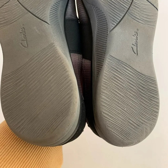 Clarks Cloudsteppers Fabric Comfort Shoe 6W Black Ombré Soft Footbed Orthopedic - Picture 9 of 11